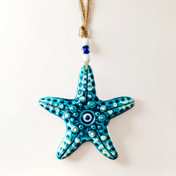 Turkish Handmade Starfish Nazar Evil Eye Wall Hanging