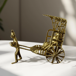 The Handmade Dokra Rikshaw Brass Home Decor