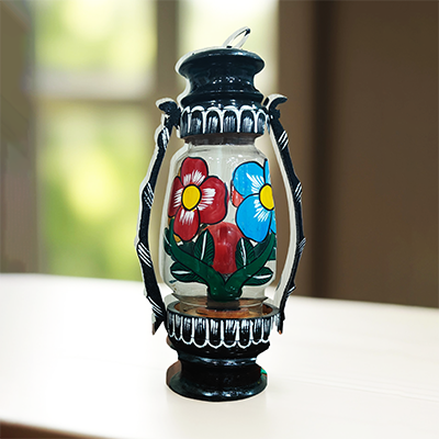 Antique Hand Painted Lantern