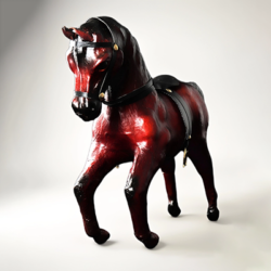 Running Leather Horse Statue