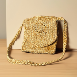 Premium Quality Earth-Friendly Jute Sling Bag Handwoven For Women & Girls