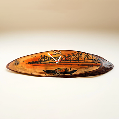 Kolkata Howrah Bridge Wooden Wall Clock