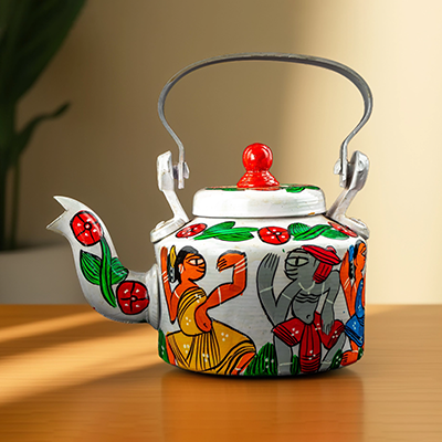 Artisanal Tea Kettle Hand-Painted