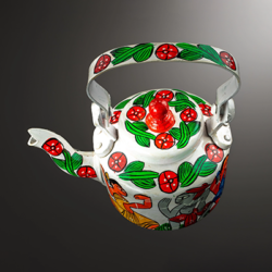 Artisanal Tea Kettle Hand-Painted