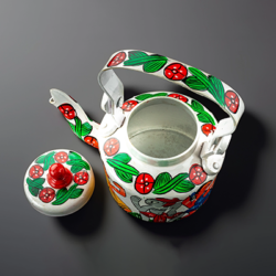 Artisanal Tea Kettle Hand-Painted