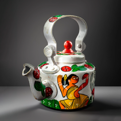 Artisanal Tea Kettle Hand-Painted