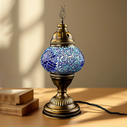 Turkish Blue Mosaic Table Lamp