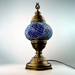 Turkish Blue Mosaic Table Lamp