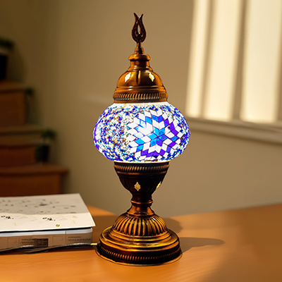 Turkish Blue Mosaic Table Lamp