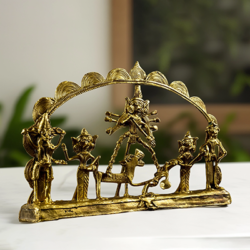 Goddess Durga Figurine Dhokra Brass Sculpture