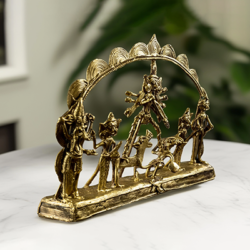 Goddess Durga Figurine Dhokra Brass Sculpture