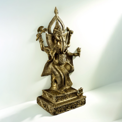 Lord Ganesha Figurine Dhokra Brass Sculpture