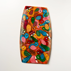 Pattachitra Bird Paradise Handpainted Tray