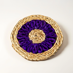 Handmade Blue Jute Coasters (Set of 4)