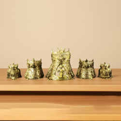 Wise Owl Family Dhokra Brass Sculpture