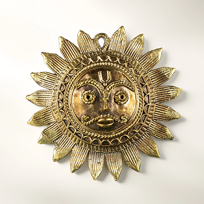 Sun God Surya Dev Dhokra Brass Wall Hanging