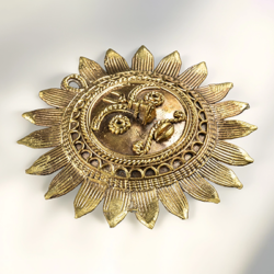 Sun God Surya Dev Dhokra Brass Wall Hanging