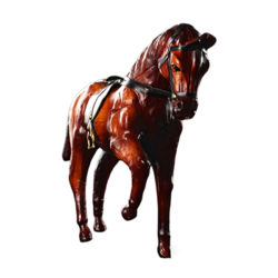 Equestrian Elegance Leather Horse Statue