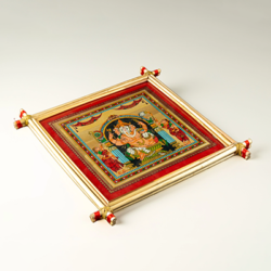 Vibrant Tal Leaf Ganesh Hand Painted Odisha