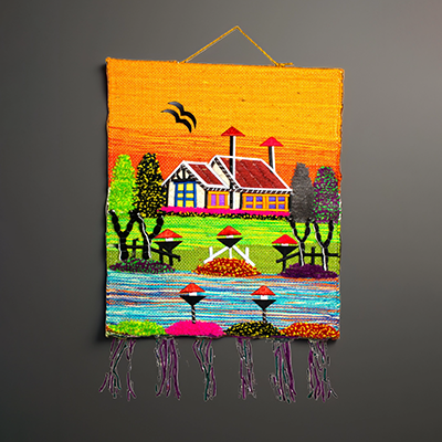 River House Jute Handmade Wall Hanging Tapestry