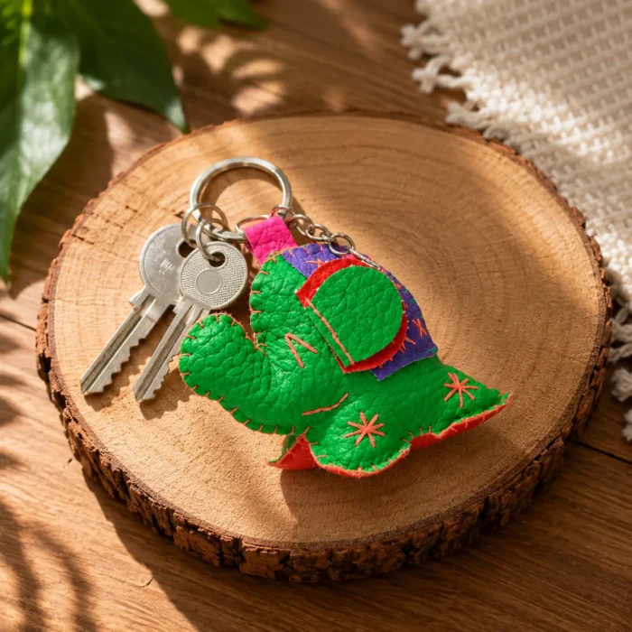 Handmade Thailand Green Soft Toy Key Chain